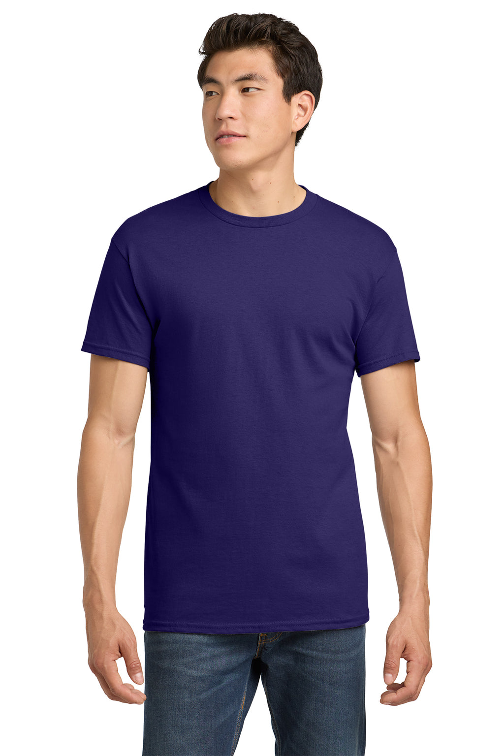 Gildan Heavy Cotton T-Shirt 5000 in Fan Dark Purple, front view