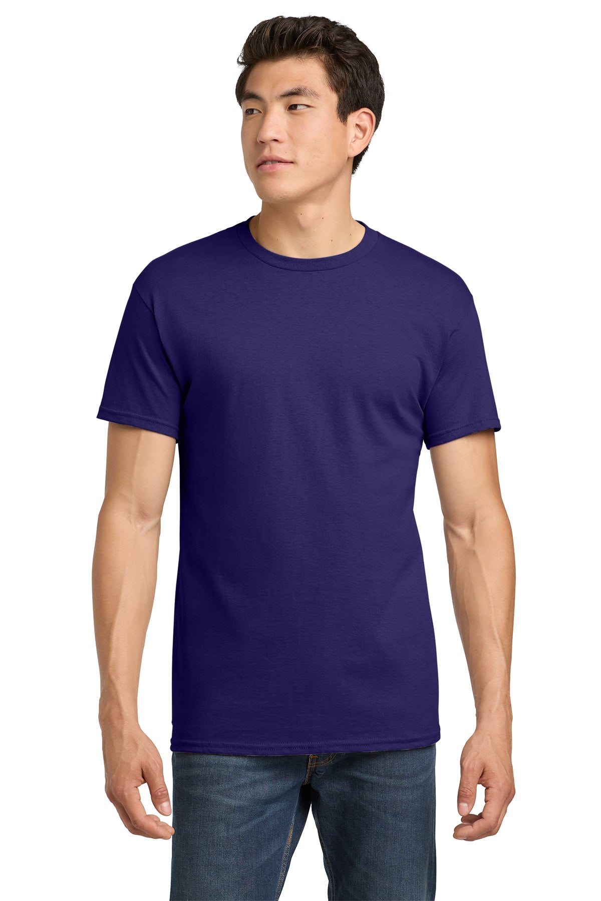 Gildan Heavy Cotton T-Shirt 5000 in Fan Dark Purple, front view