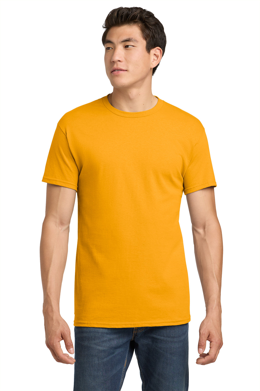 Gildan Heavy Cotton T-Shirt 5000 in Gold, front view