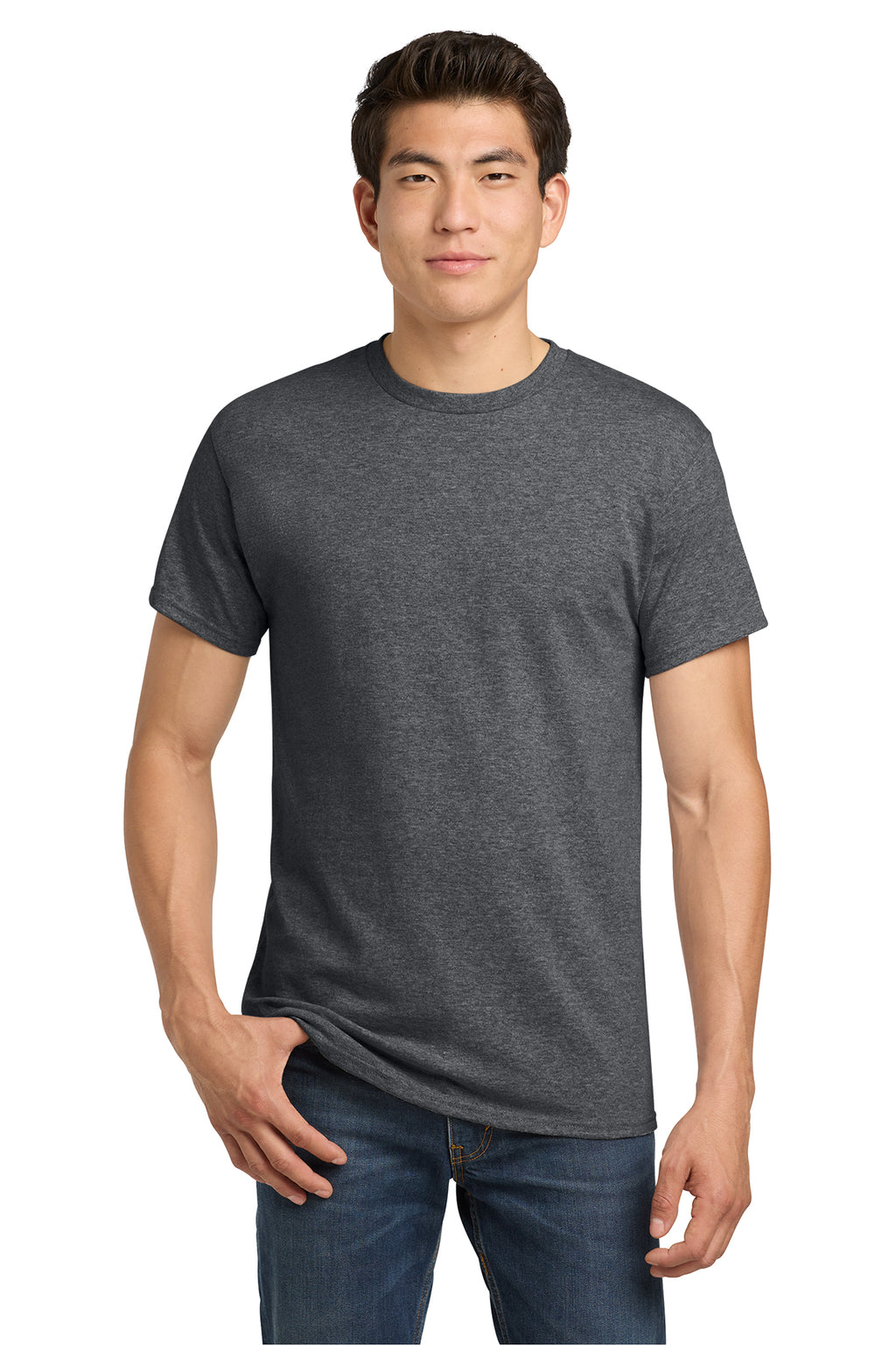 Gildan Heavy Cotton T-Shirt 5000 in Graphite Heather, front view