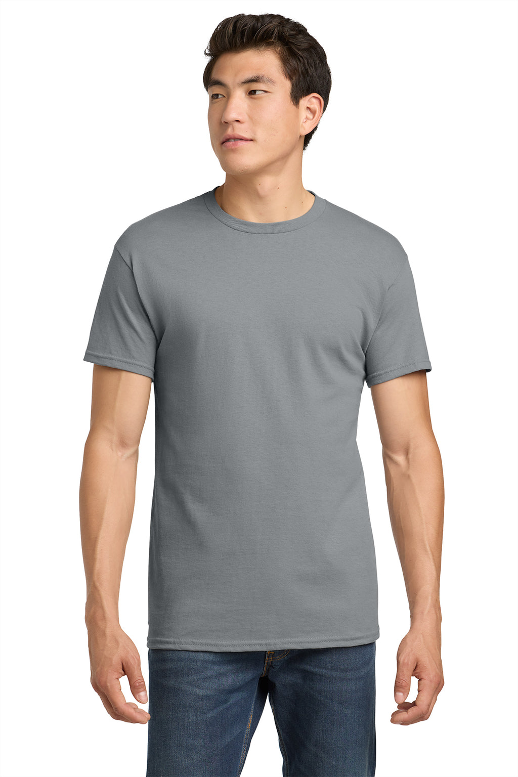 Gildan Heavy Cotton T-Shirt 5000 in Gravel, front view