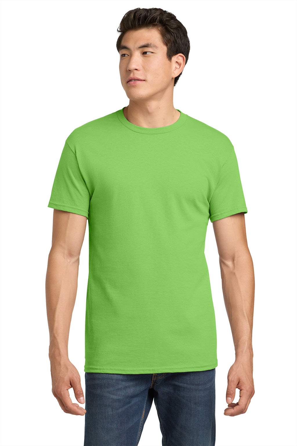 Gildan Heavy Cotton T-Shirt 5000 in Lime, front view