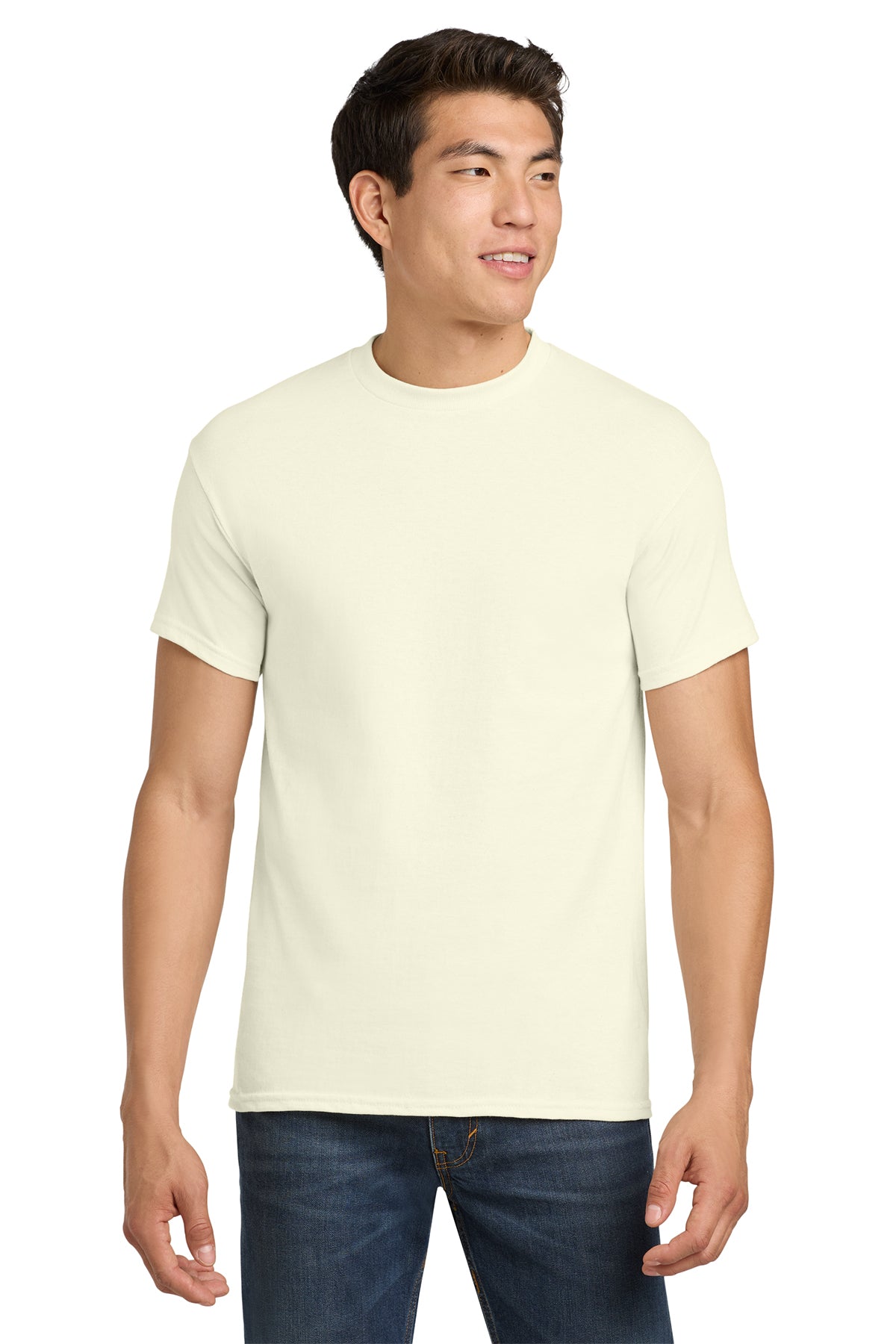 Gildan Heavy Cotton T-Shirt 5000 in Off White, front view