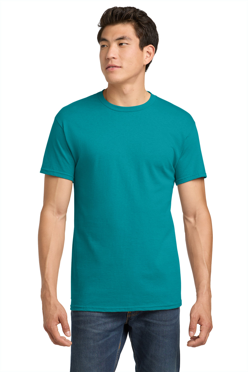 Gildan Heavy Cotton T-Shirt 5000 in Tropical Blue, front view