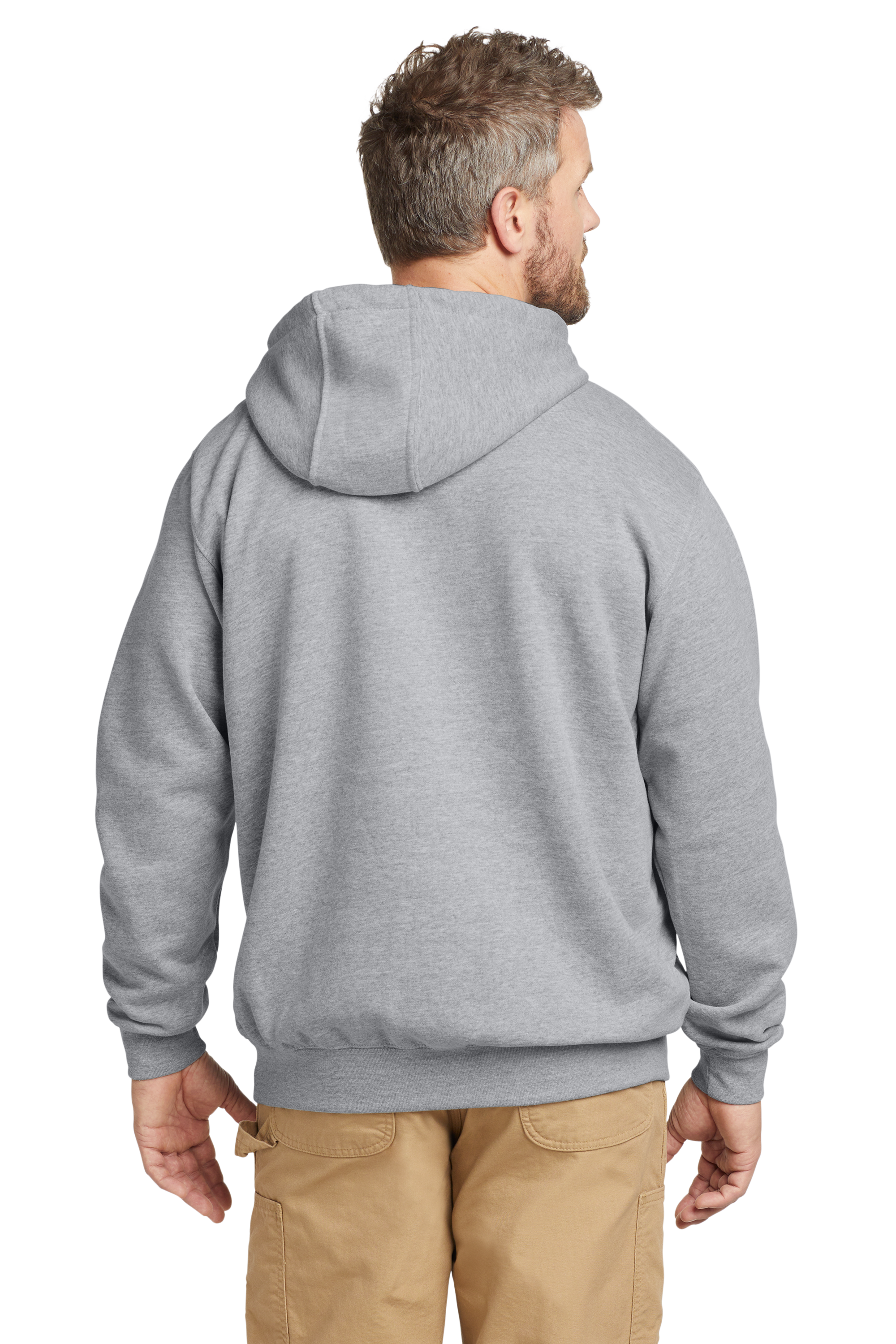 Carhartt Hoodie Heather Grey Back View