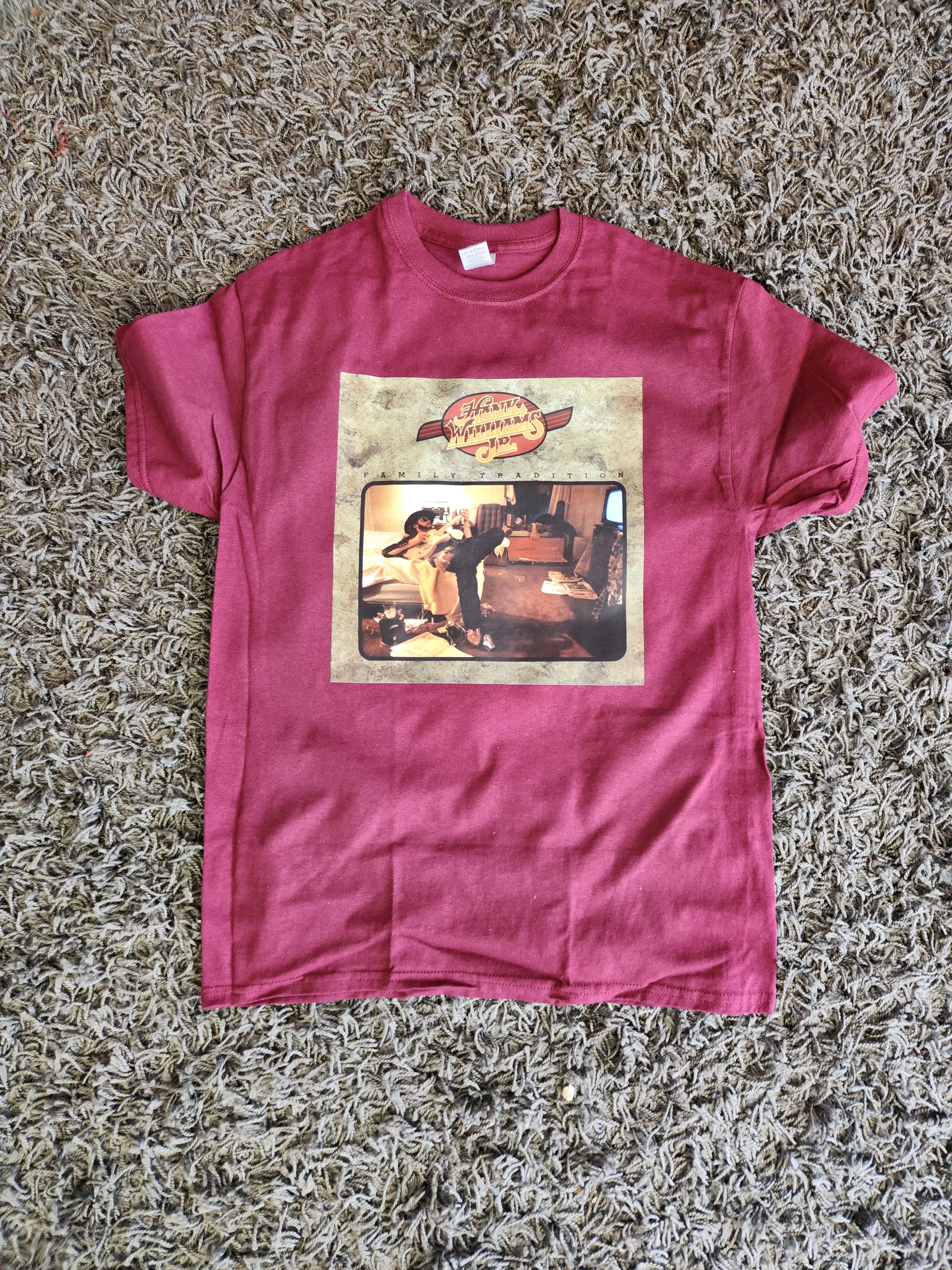 Maroon Hank Williams Jr T-shirt