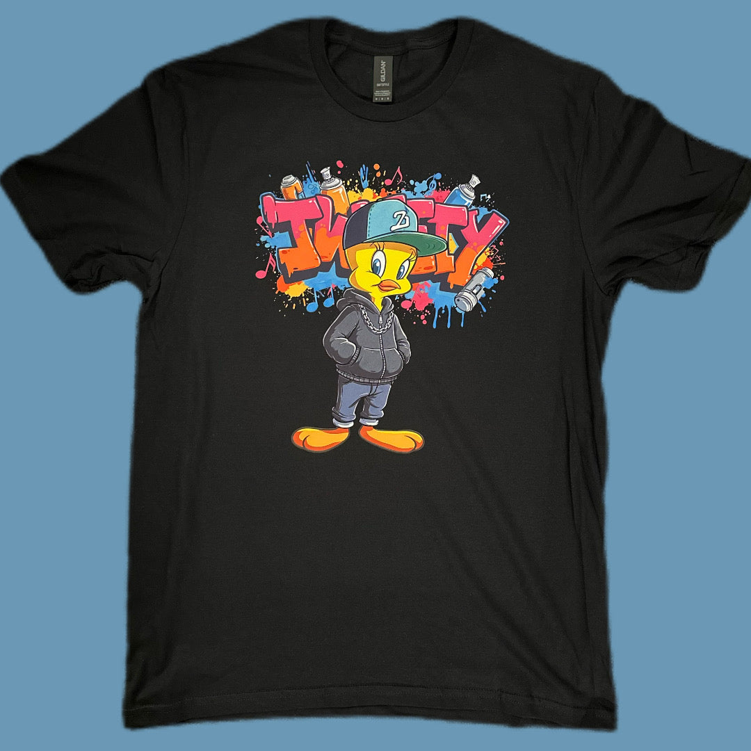 "Tweety Bird Graffiti Street Art" T-Shirt