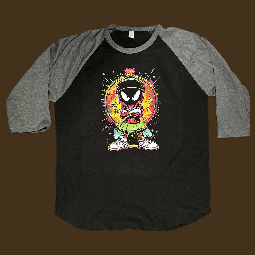 Marvin the Martian Space Warrior Raglan Tee 