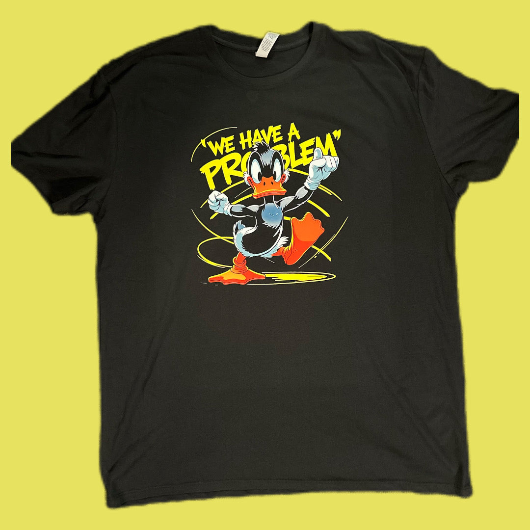 We Have a Problem Daffy Duck Black T-shirt