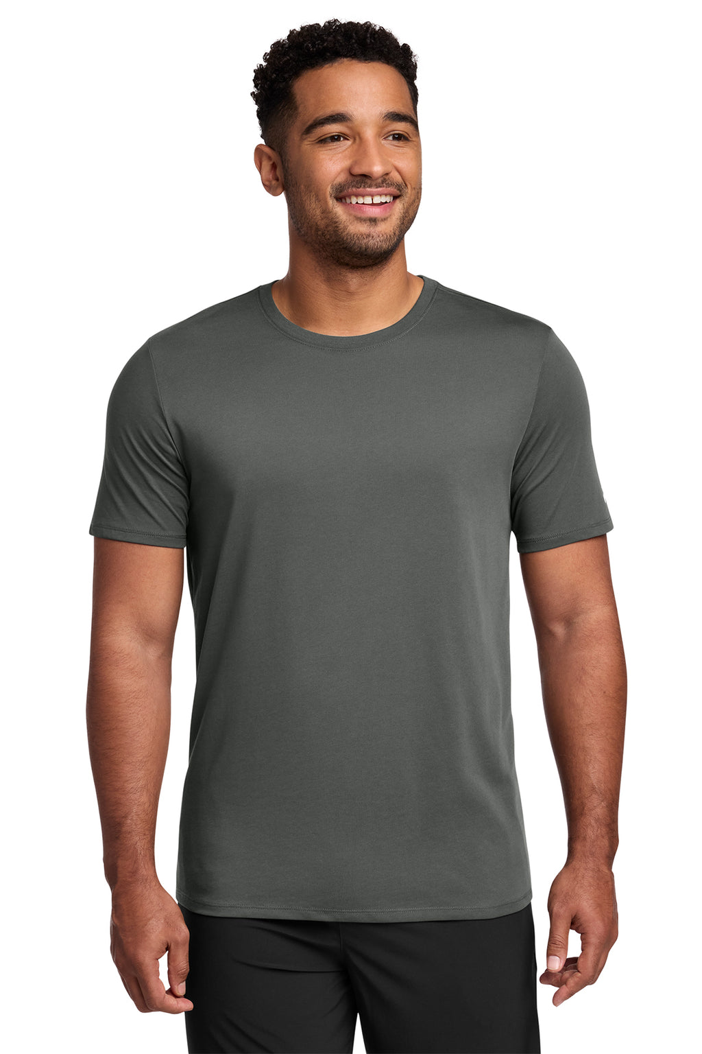 Nike NKBQ5231 Dri-FIT Cotton/Poly Tee in Anthracite