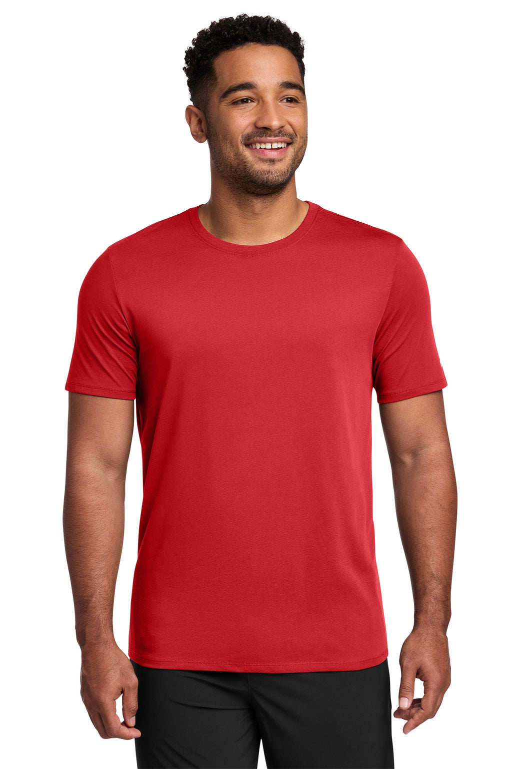 Nike NKBQ5231 Dri-FIT Cotton/Poly Tee in Gym Red