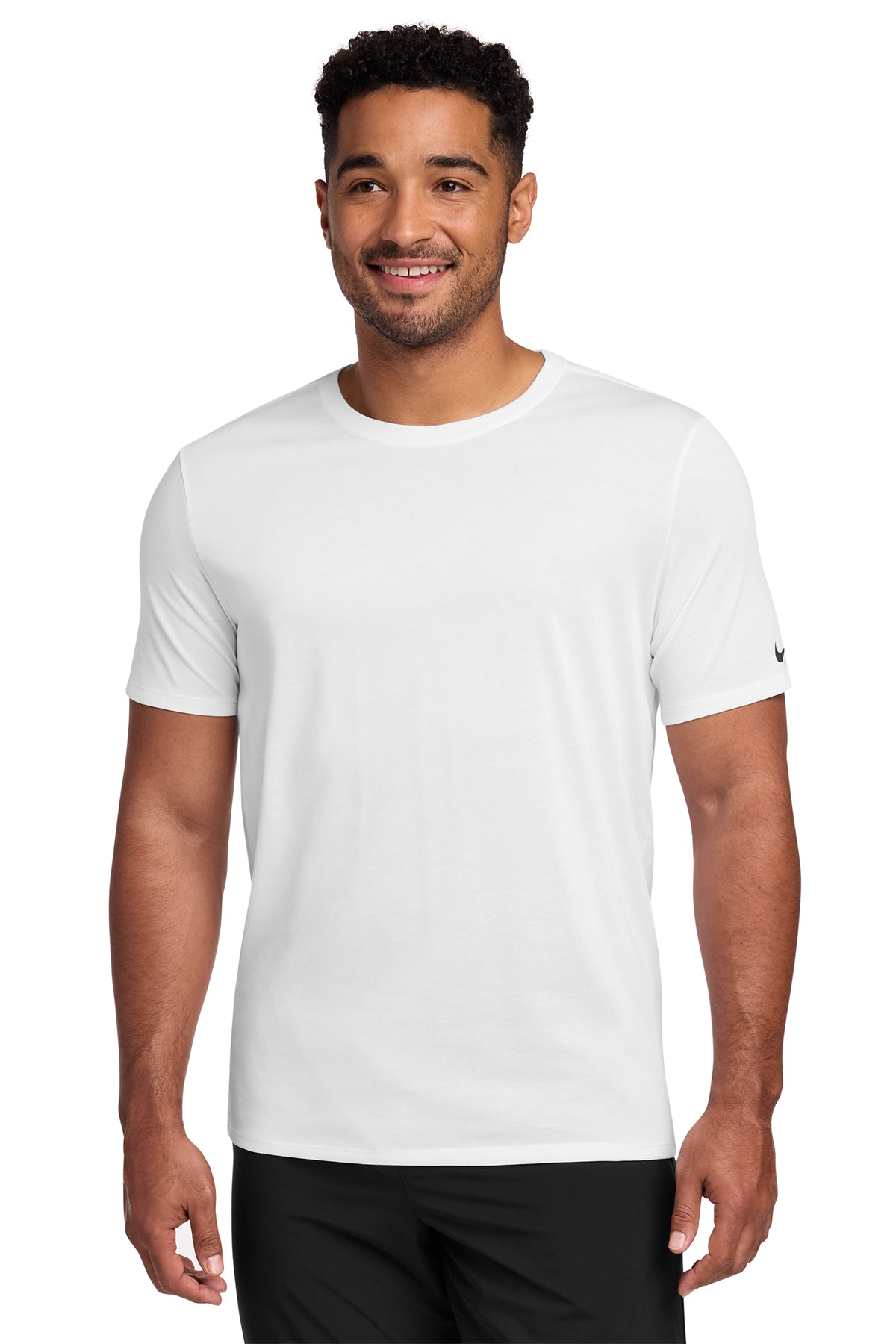 Nike NKBQ5231 Dri-FIT Cotton/Poly Tee in White