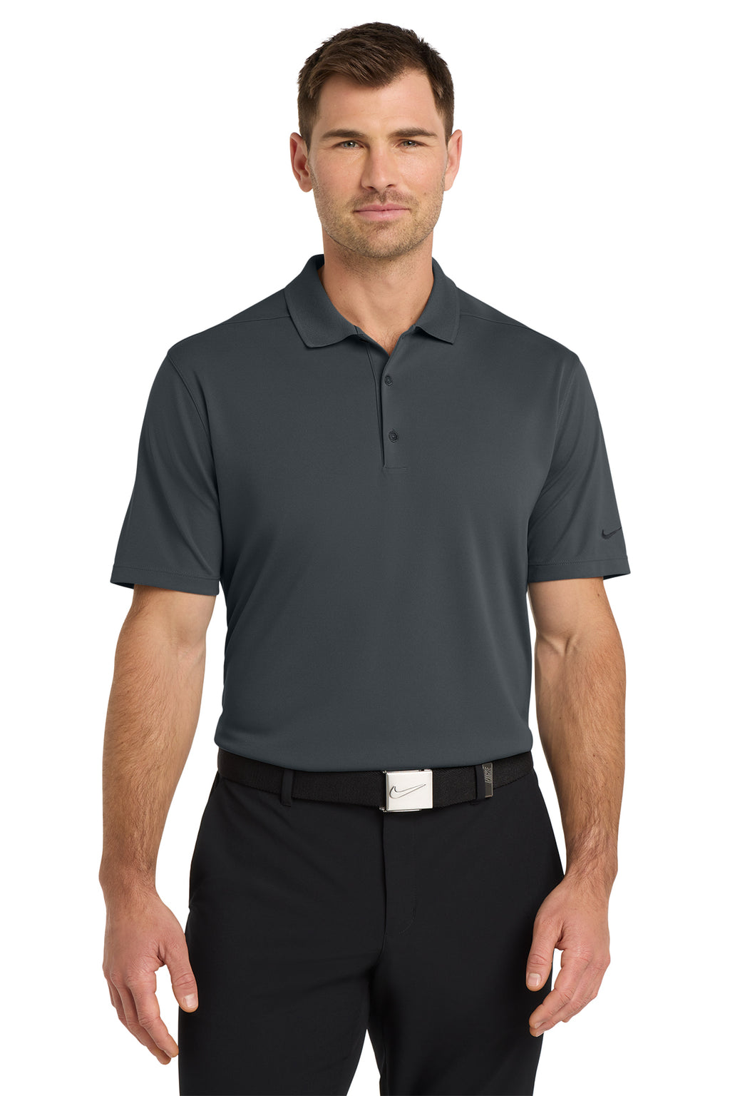 Nike NKDC1963 Dri-FIT Micro Pique 2.0 Polo in Anthracite
