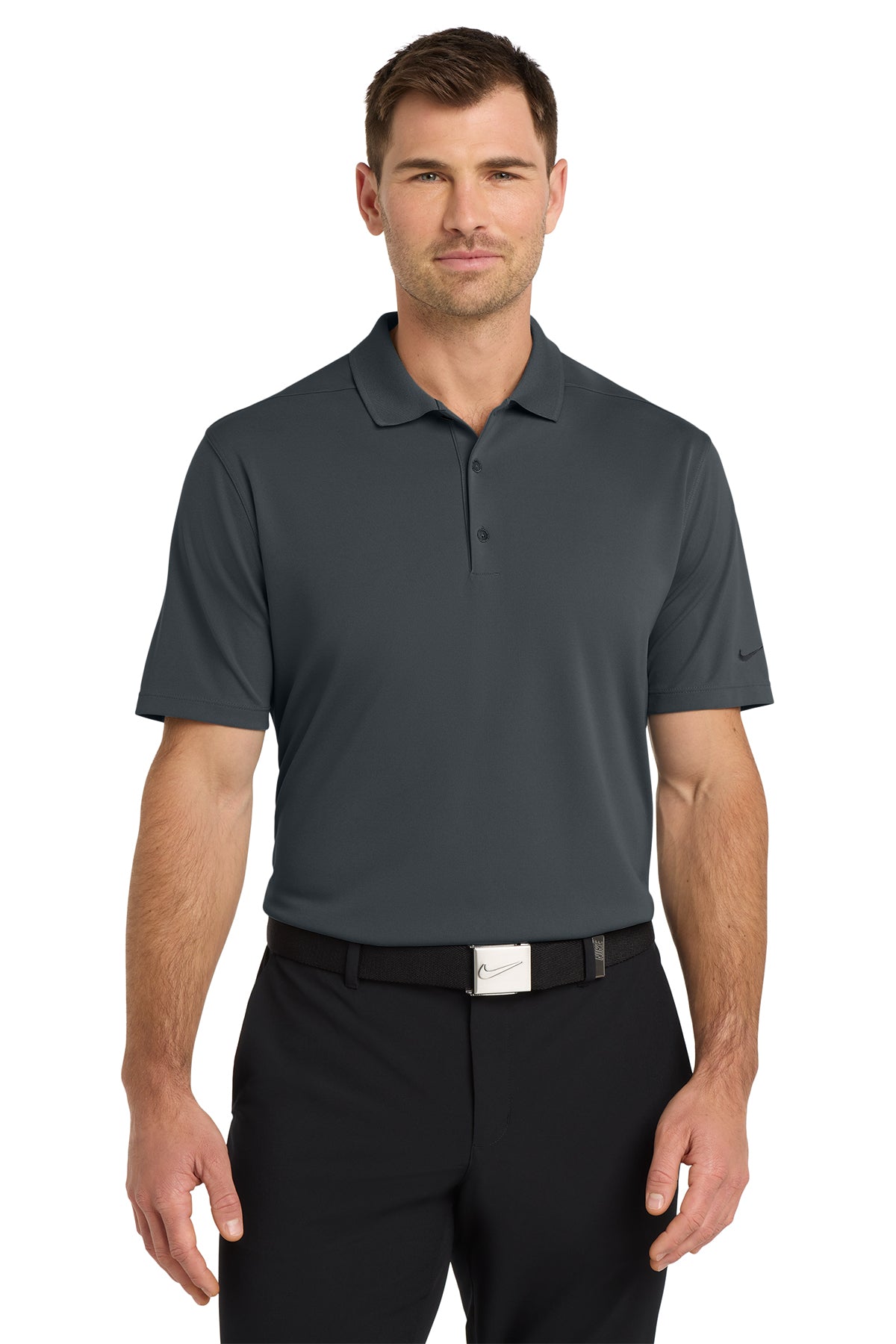 Nike NKDC1963 Dri-FIT Micro Pique 2.0 Polo in Anthracite