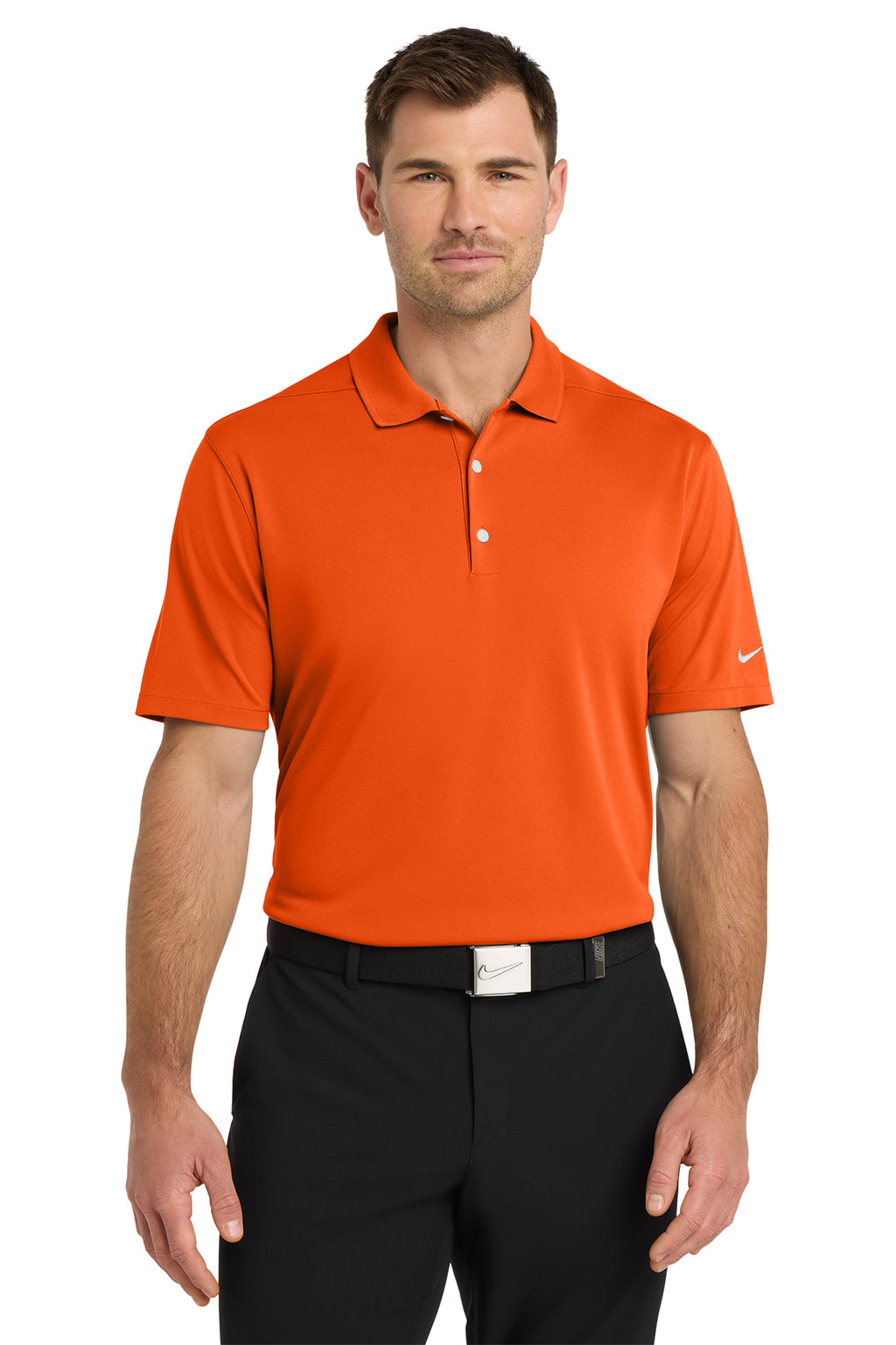 Nike NKDC1963 Dri-FIT Micro Pique 2.0 Polo in Brilliant Orange