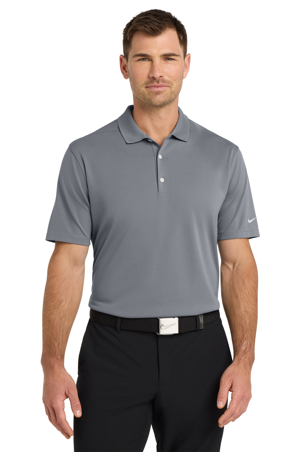 Nike NKDC1963 Dri-FIT Micro Pique 2.0 Polo in Cool Grey