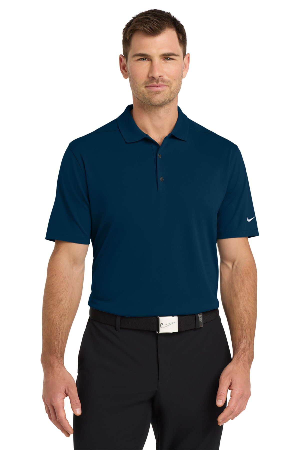 Nike NKDC1963 Dri-FIT Micro Pique 2.0 Polo in Navy