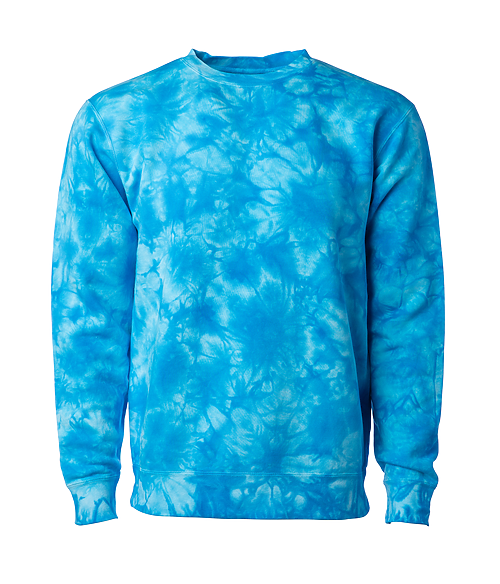 Independent Trading Co. Tie Dye Crewneck Sweatshirt, 9 oz Midweight PRM3500TD
