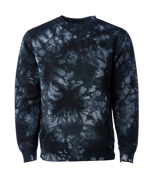 Independent Trading Co. Tie Dye Crewneck Sweatshirt, 9 oz Midweight PRM3500TD