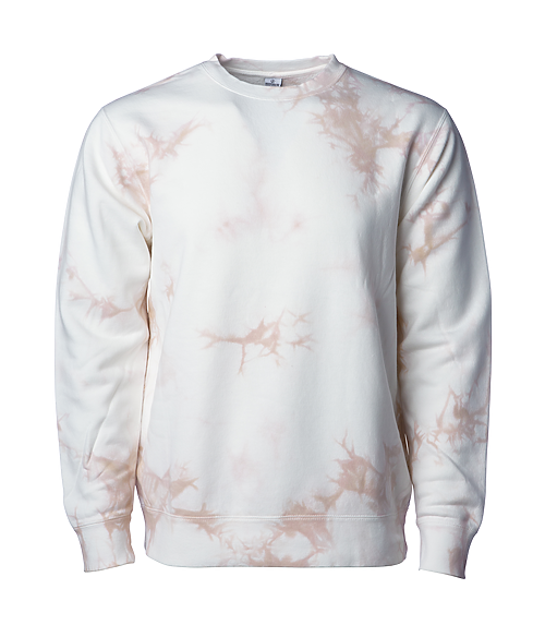 Independent Trading Co. Tie Dye Crewneck Sweatshirt, 9 oz Midweight PRM3500TD