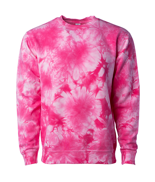 Independent Trading Co. Tie Dye Crewneck Sweatshirt, 9 oz Midweight PRM3500TD