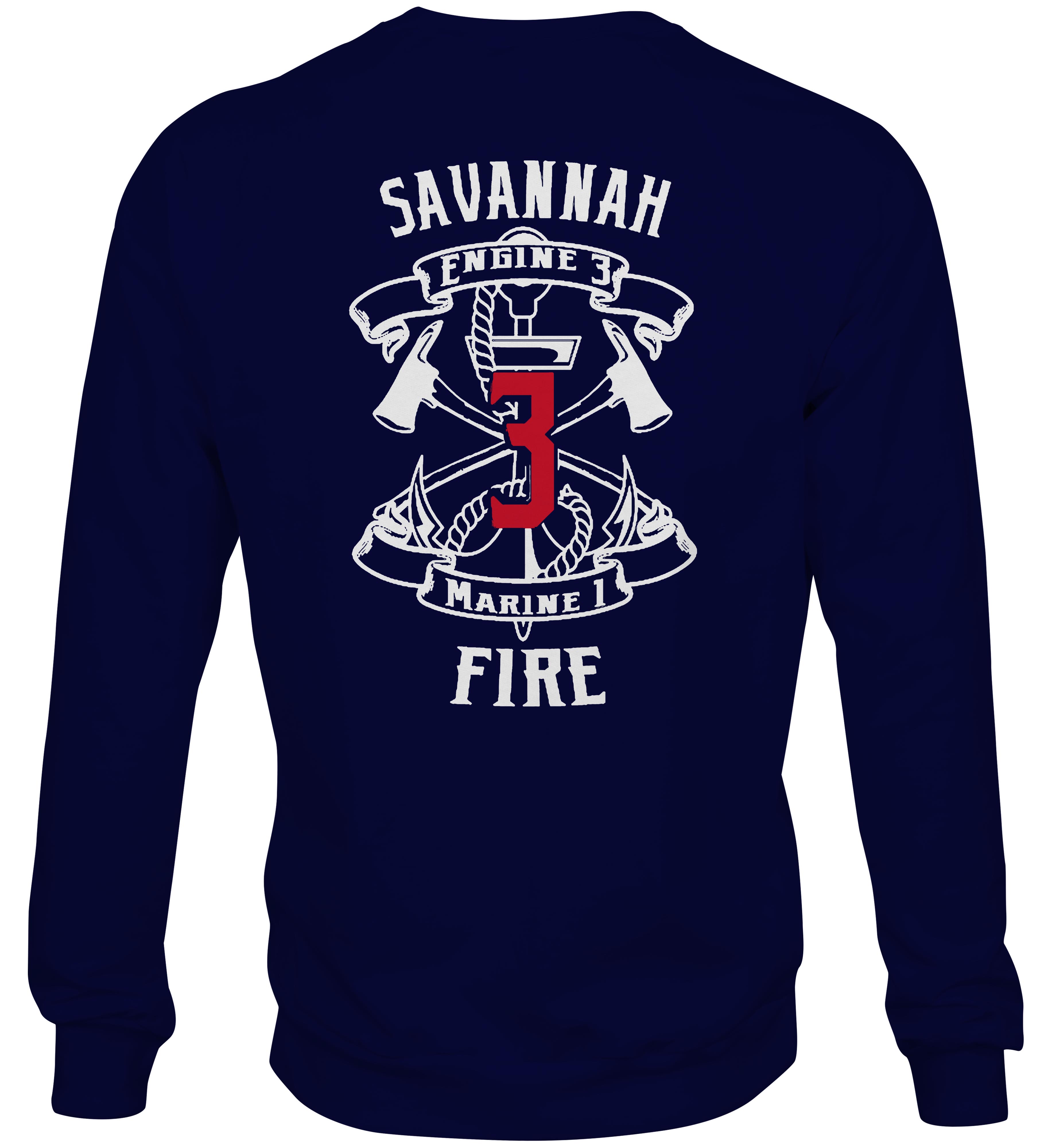 Navy Savannah Fire Marine 3 Sweatshirt