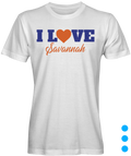 White I Love Savannah T-shirt