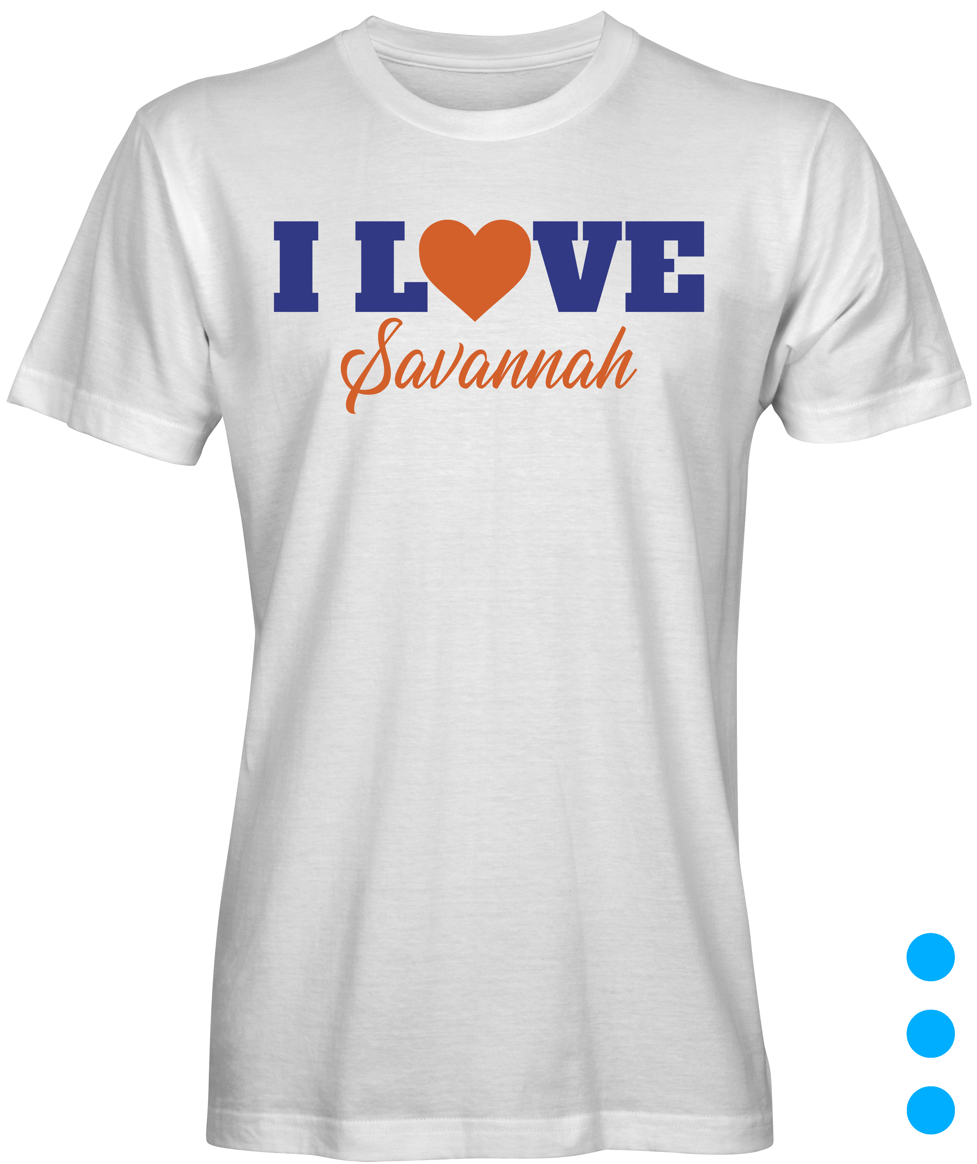 White I Love Savannah T-shirt