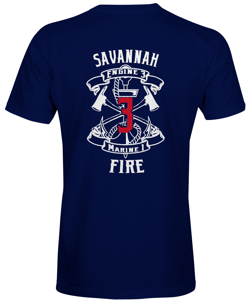 Navy Savannah Fire Marine 3 Shirt