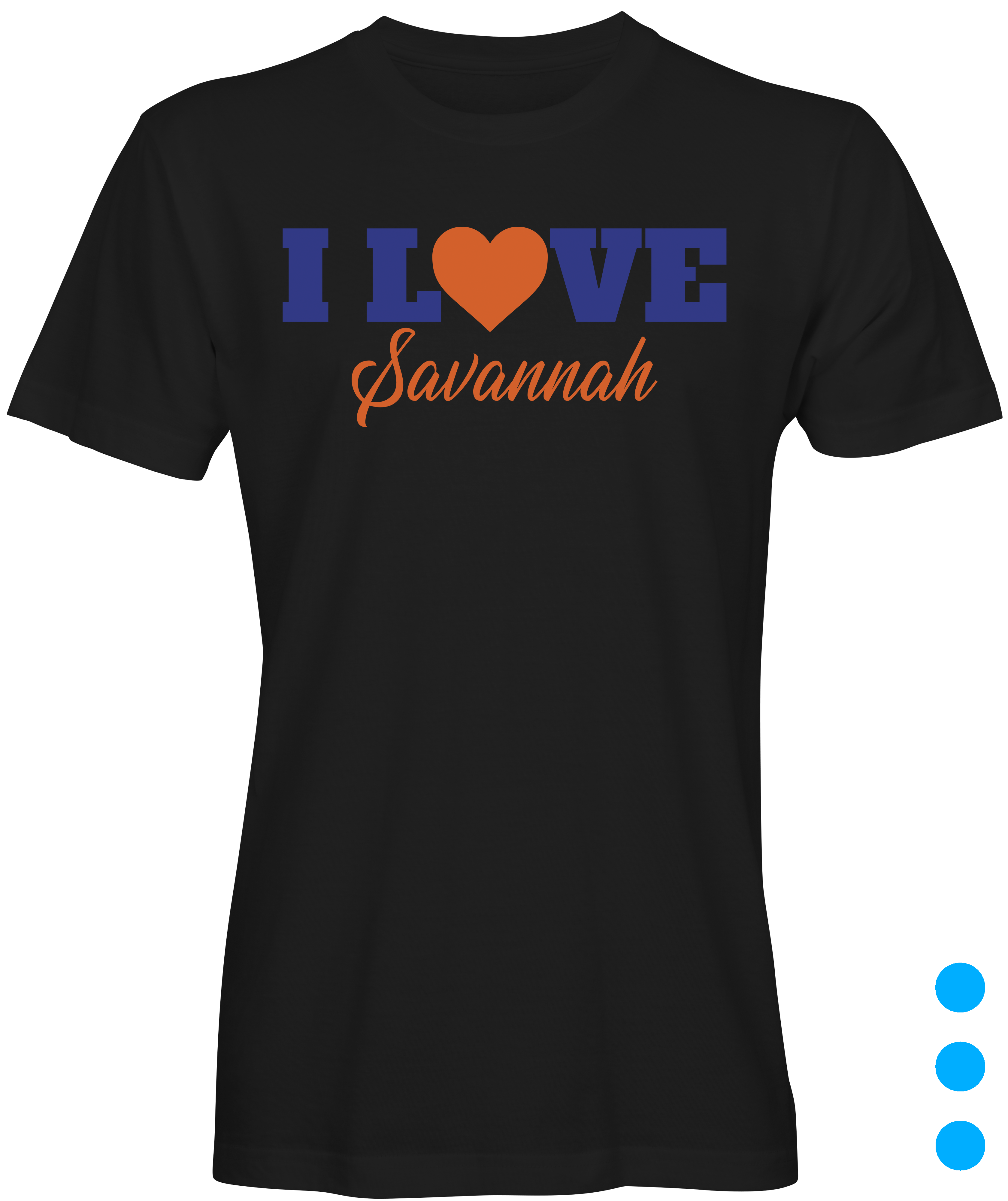 Black I Love Savannah T-shirt