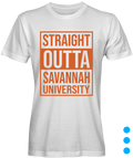 White Straight Outta Savannah University T-shirt