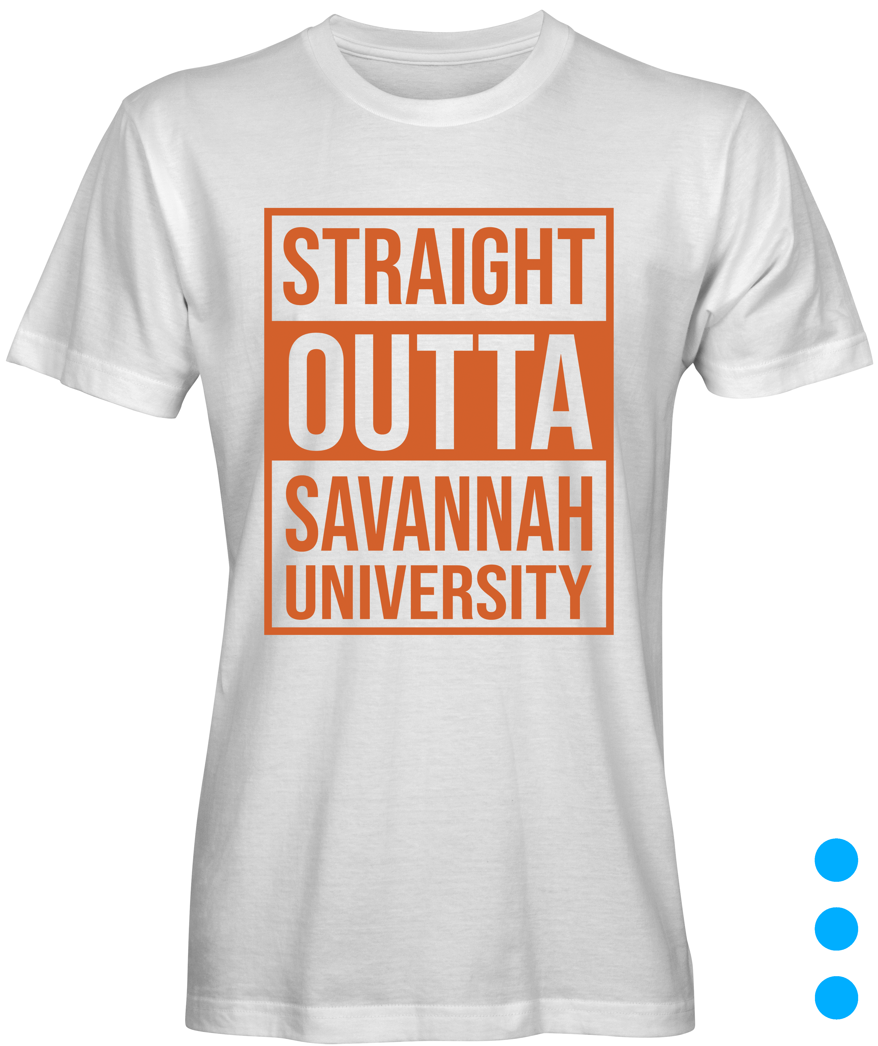 White Straight Outta Savannah University T-shirt