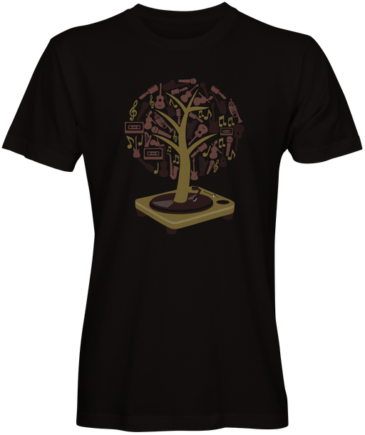 Musical Vinyl Record Tree Inspired T-shirts 