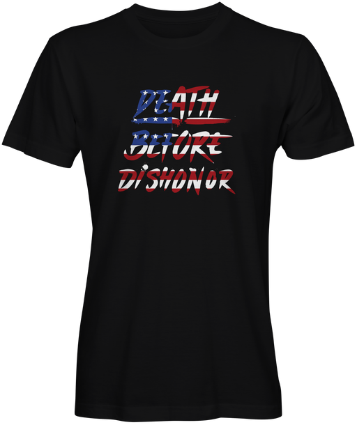 Death Before Honor American Flag T-shirt 