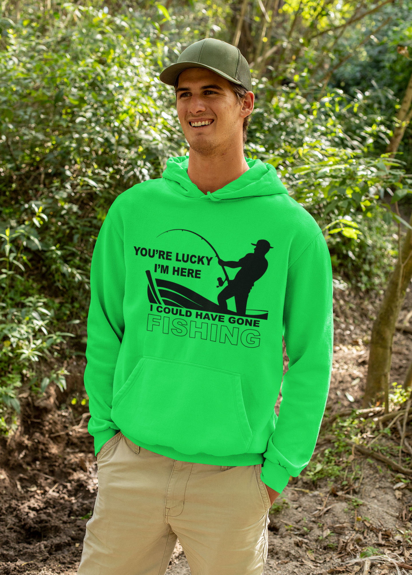 Could Have Gone Fishing Slogan Hoodie