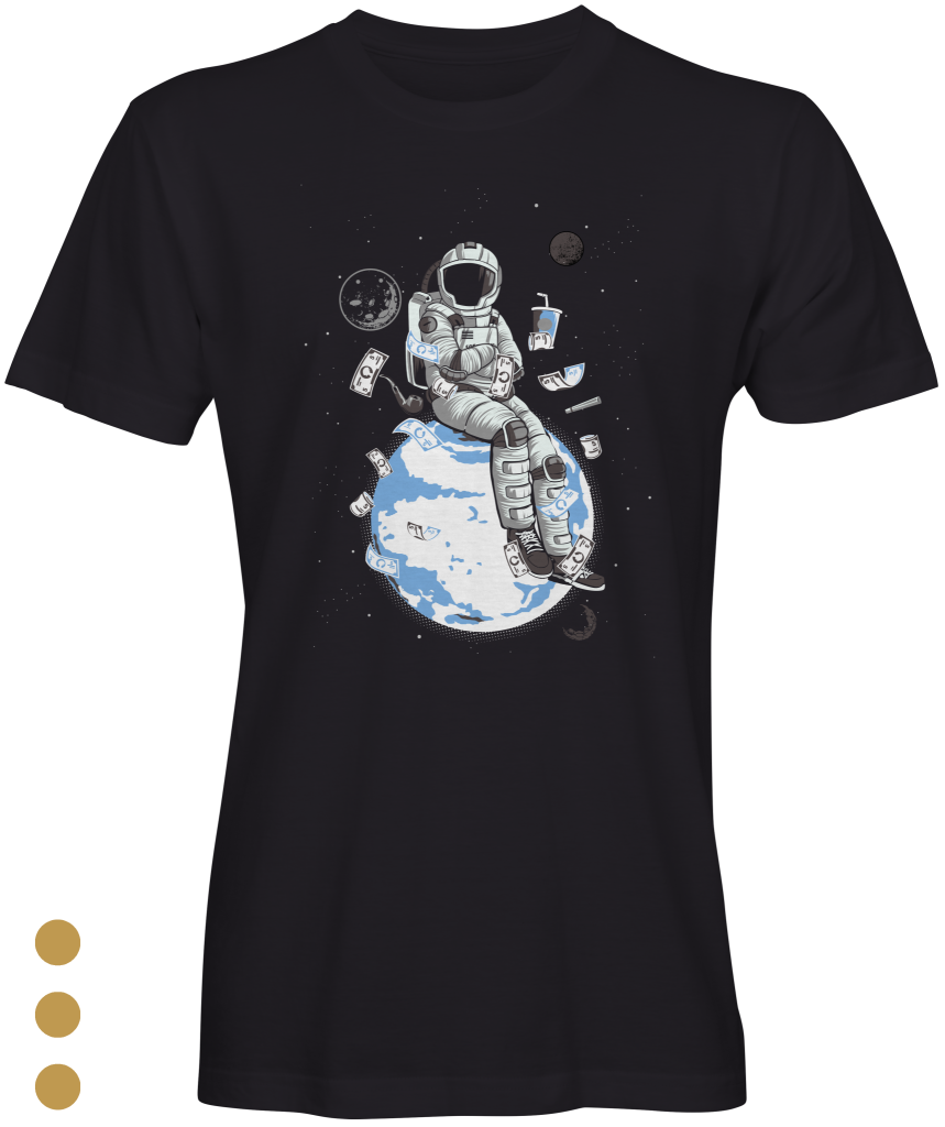  Black Astronaut Crew Neck T-Shirt 