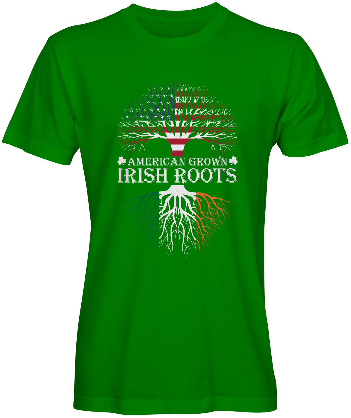 Green American Grown Irish Roots T-shirt