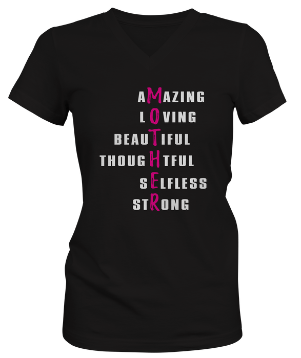 Definition of A Mother Woman's V-Neck T-shirts
