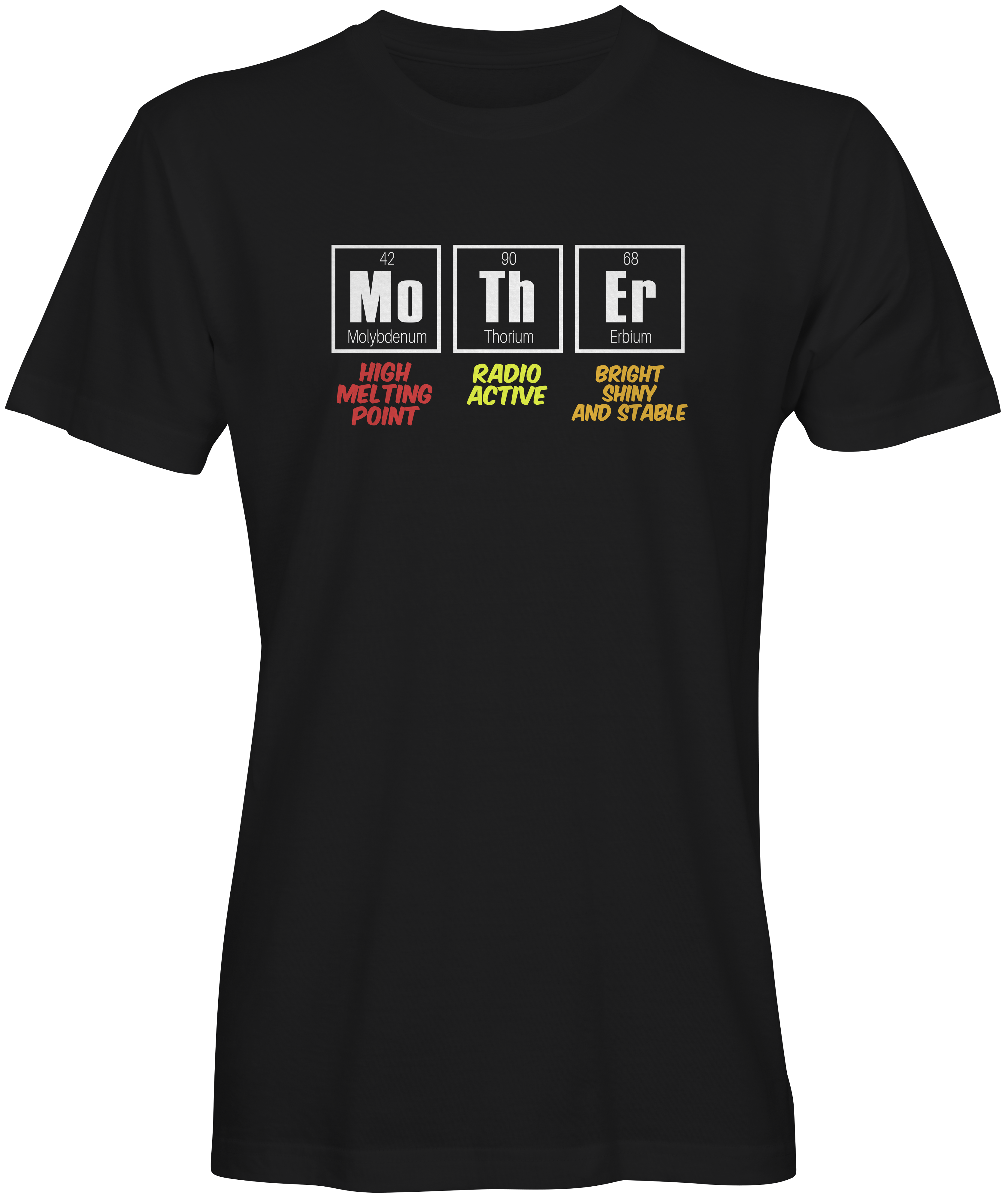 Black Periodic Table Symbol for Mother t-shirt