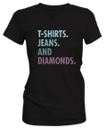 T-shirt Jeans and Diamonds Woman's V-neck 