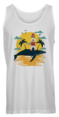 Whale Lighthouse Inspired Beach Tank Top