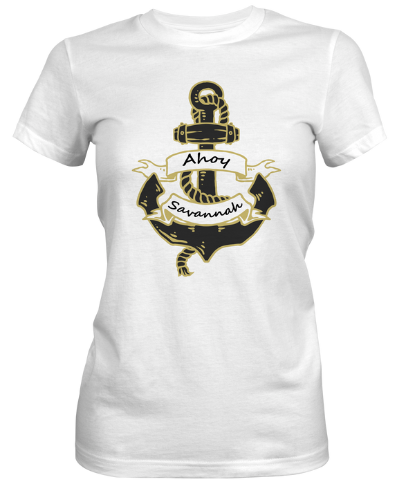  Ahoy Savannah Georgia Ladies T-shirt