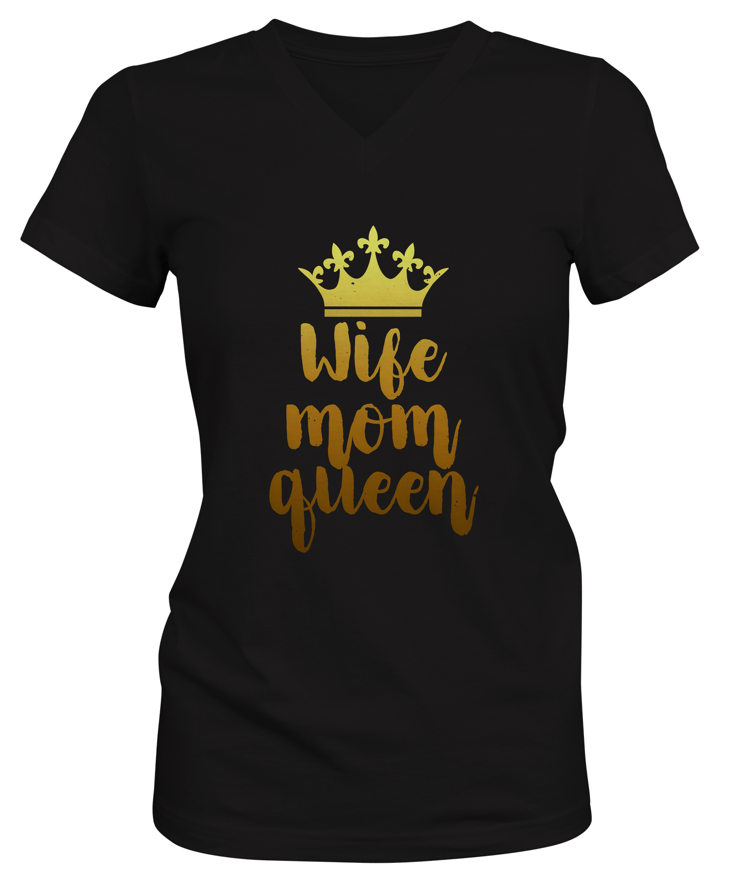 Wife Mom Queen Woman's V-neck 