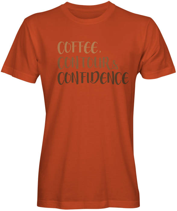 Coffee Contour  Confidence T-shirts 