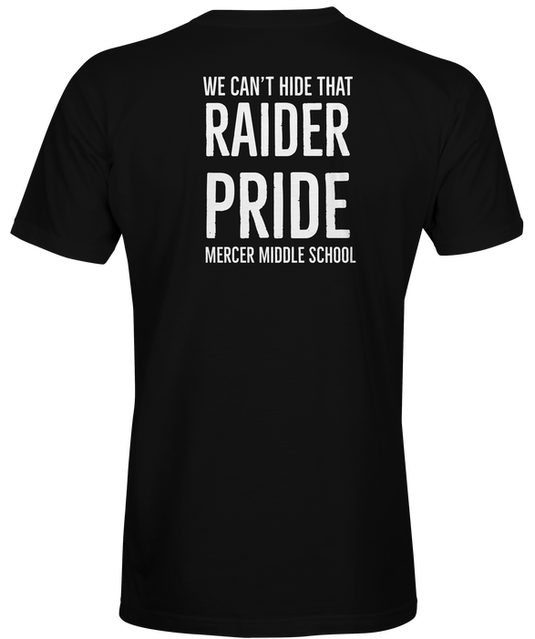 School Spirit Wear Raider Nation Tshirt- Mercer Middle School