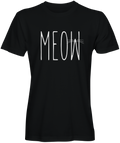 Black Meow Cat Lovers T-shirt