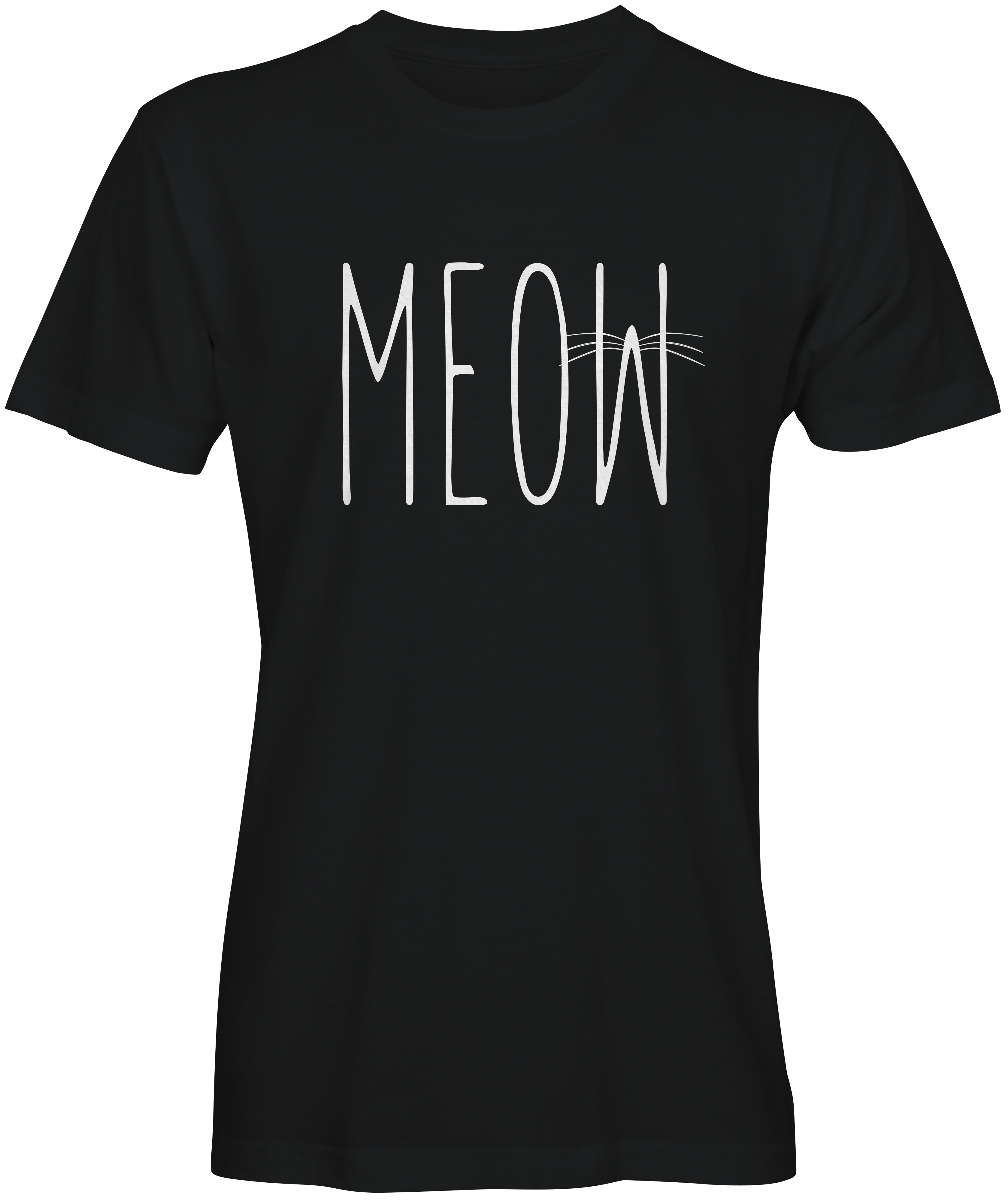 Black Meow Cat Lovers T-shirt