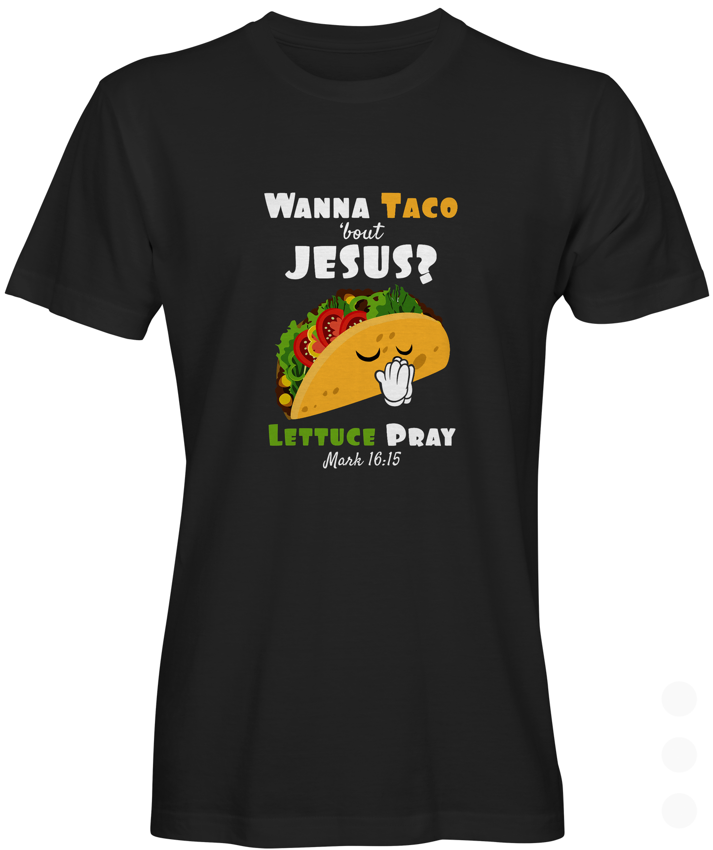 Black T-shirt with taco picture