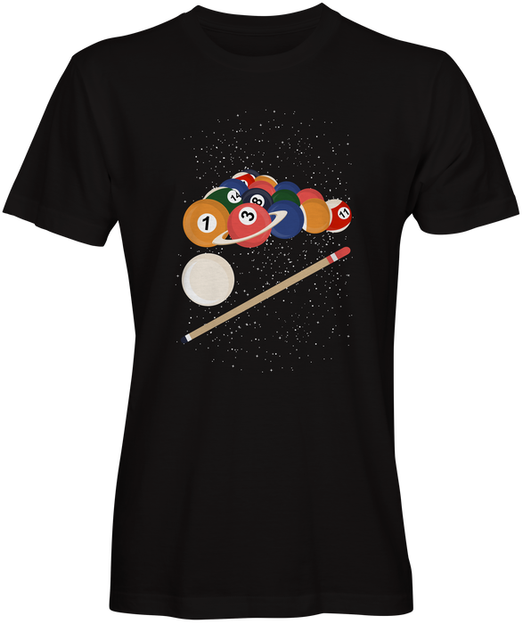 Black Billiards in Space inspired T-shirts