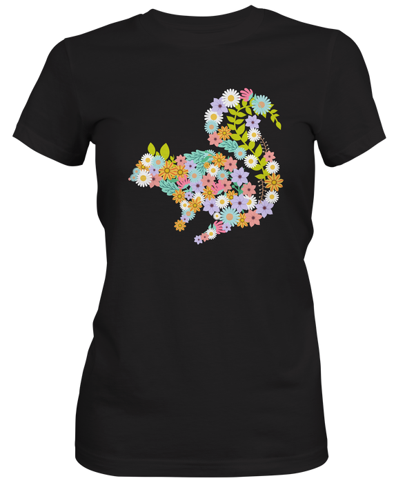 Woman's  Squirrel Flowers T-shirts